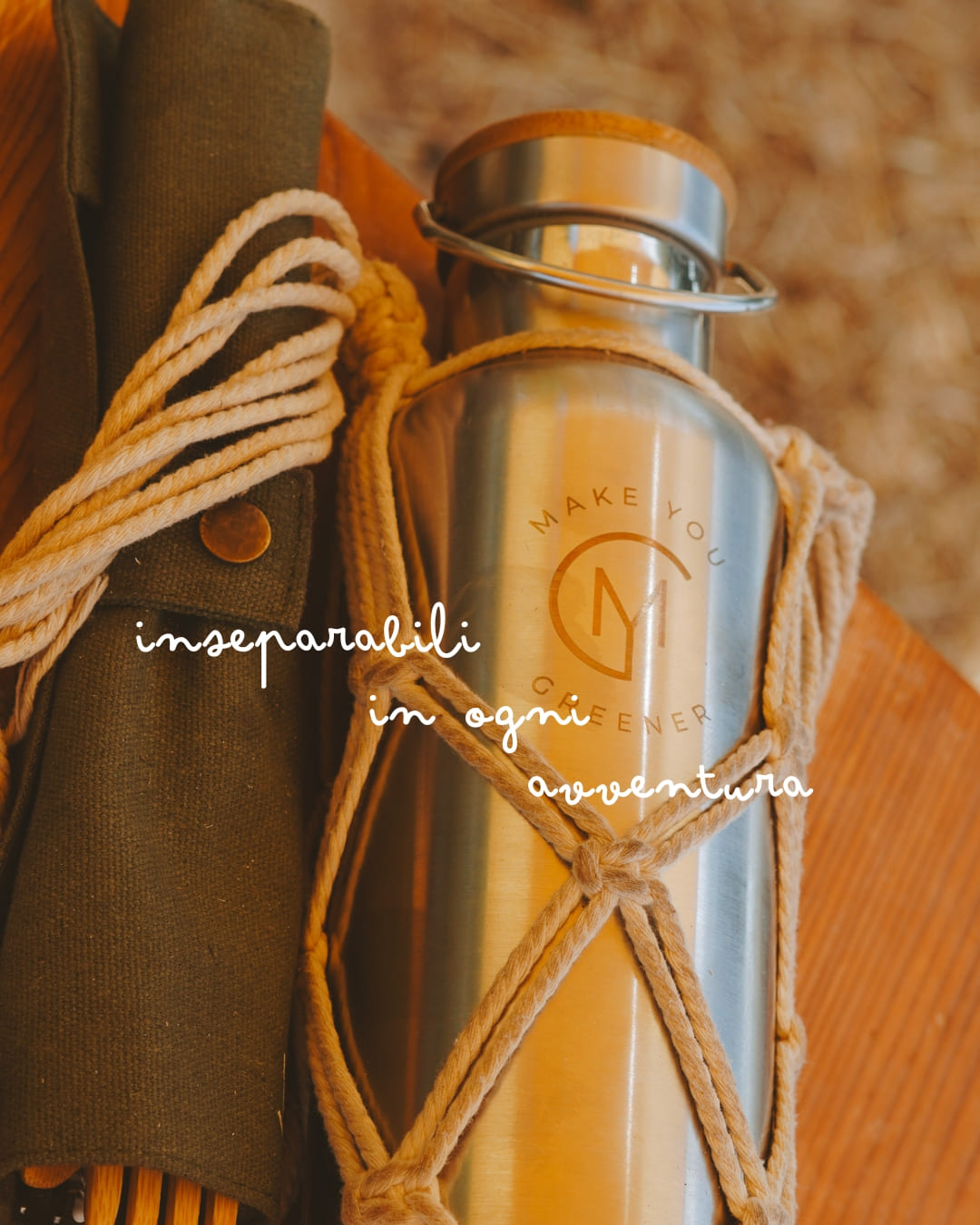 Porta borraccia macramé fatto a mano