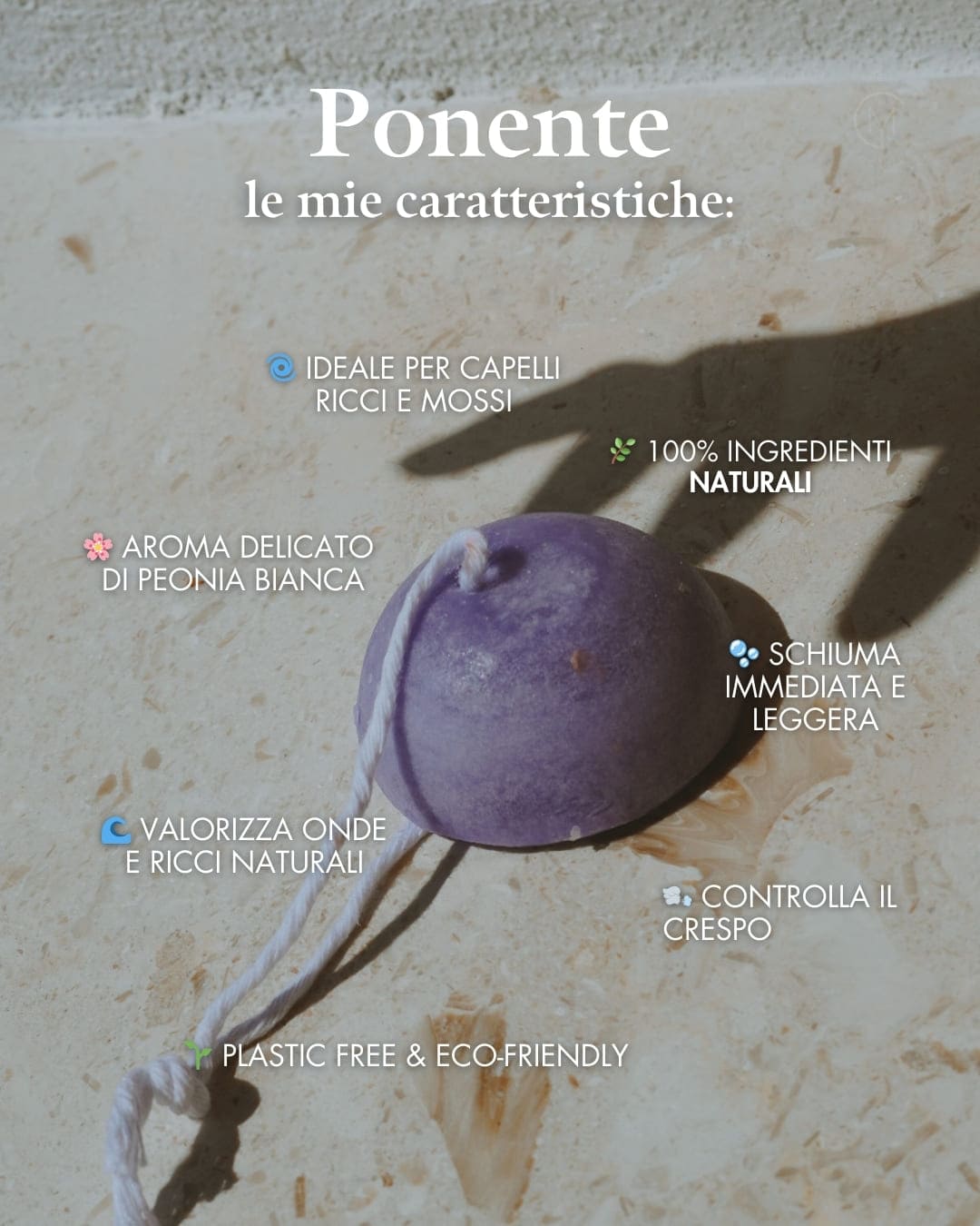 Shampoo solido per capelli ricci e mossi Ponente