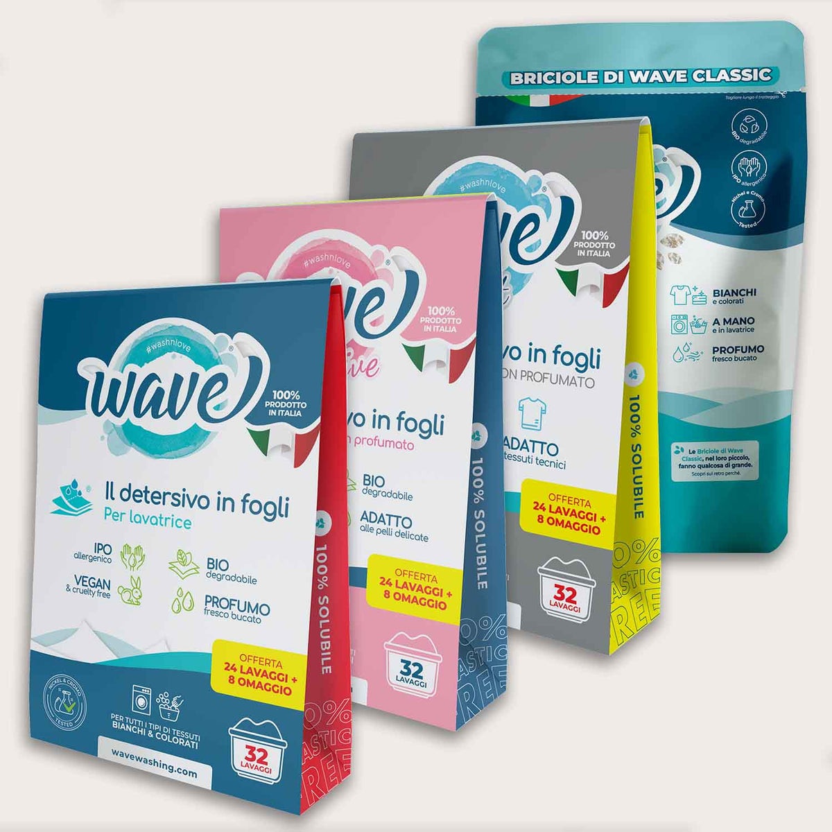 Detersivo ecologico per lavatrice in fogli