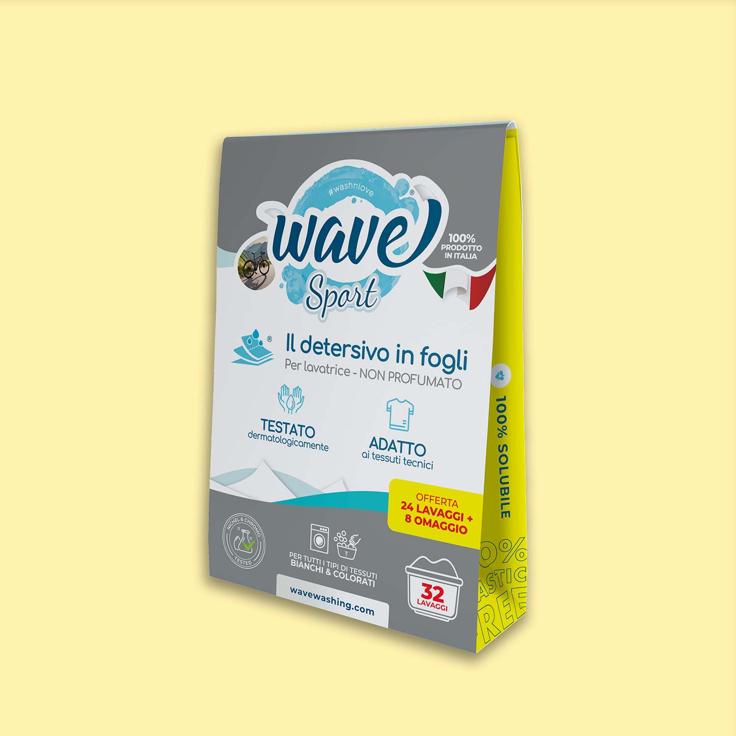 Detersivo ecologico per lavatrice in fogli