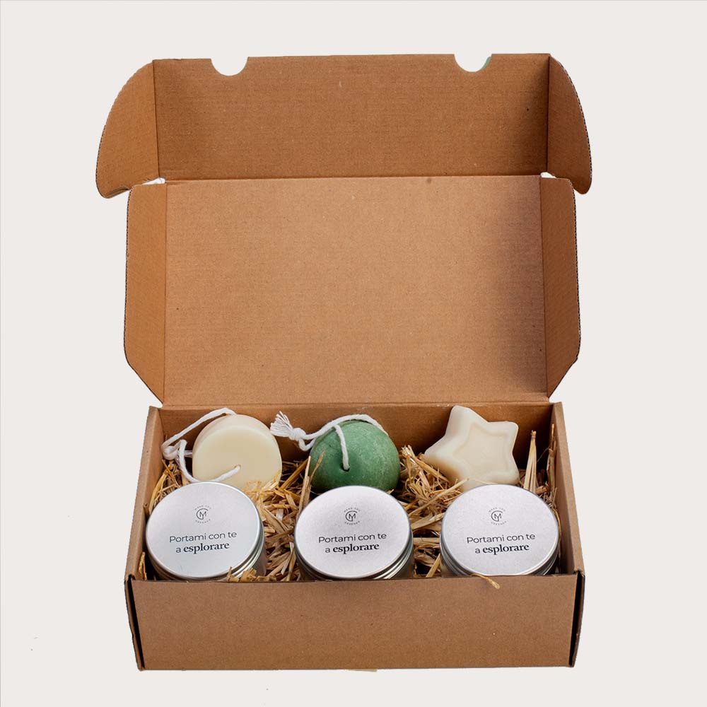 Kit prodotti solidi in viaggio Make You Greener