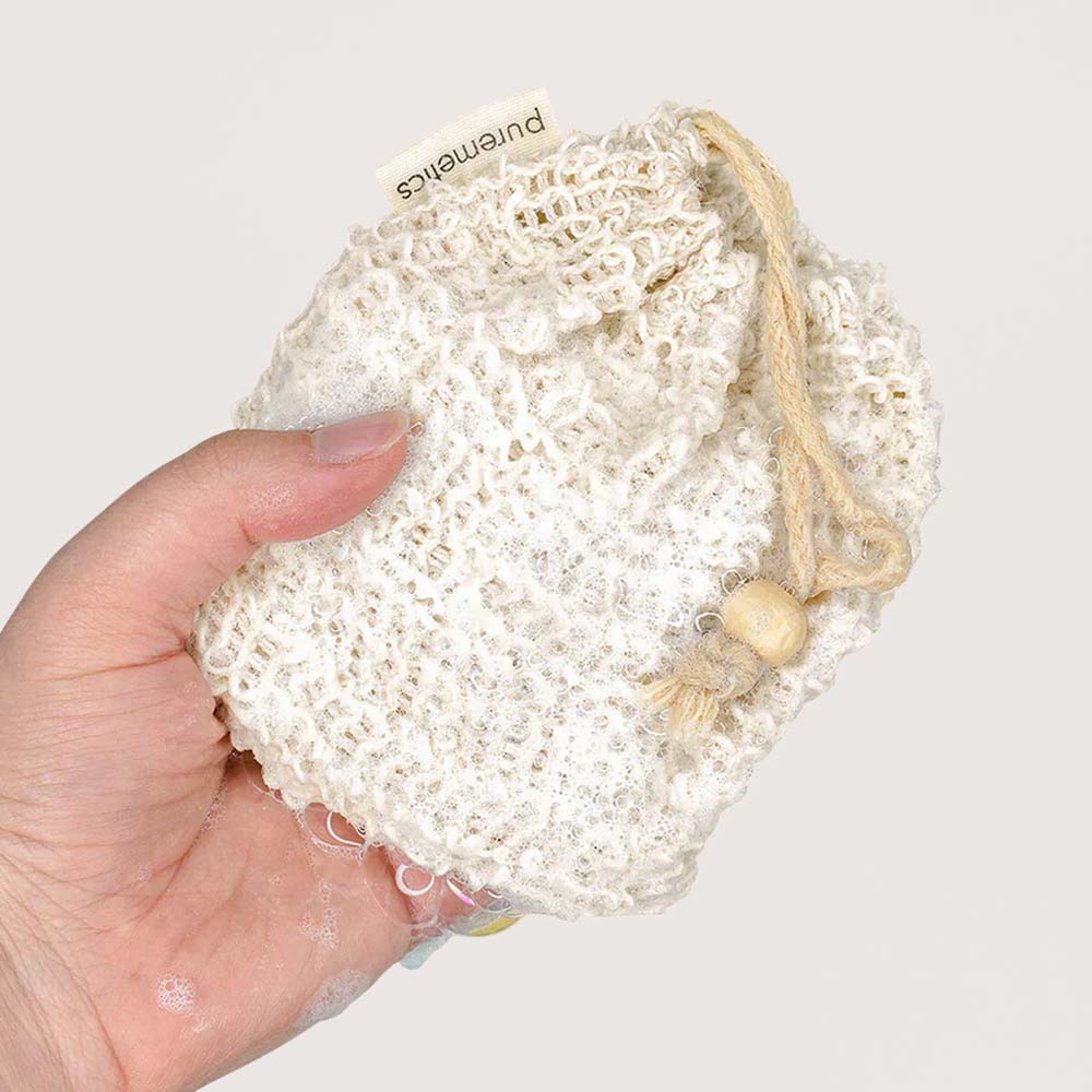 Sacchetto porta sapone in juta Puremetics