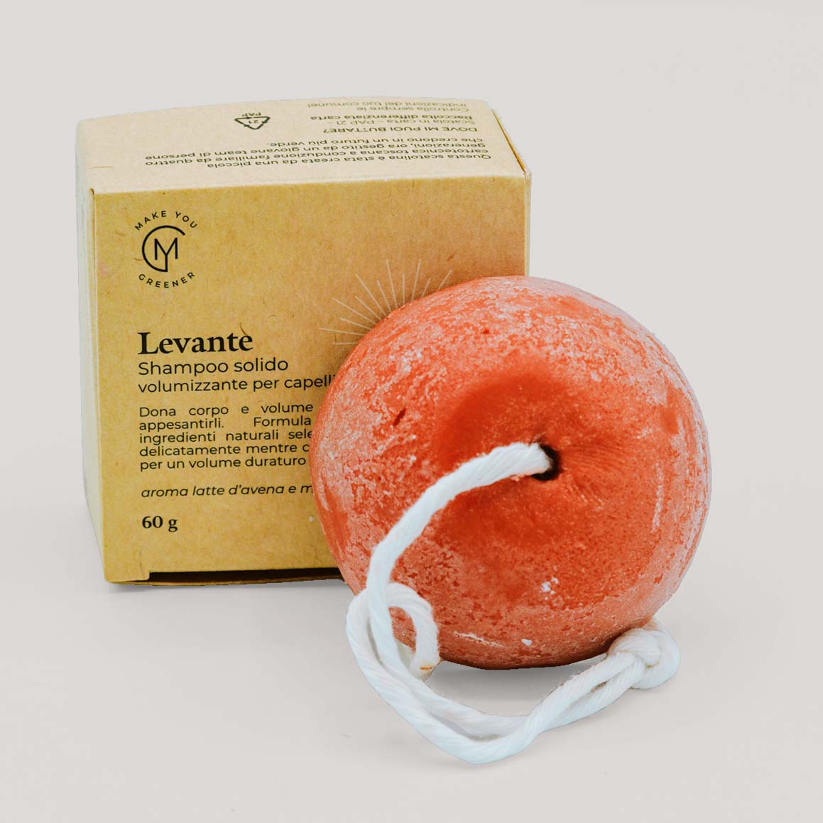 Shampoo solido per capelli fini Levante Make You Greener