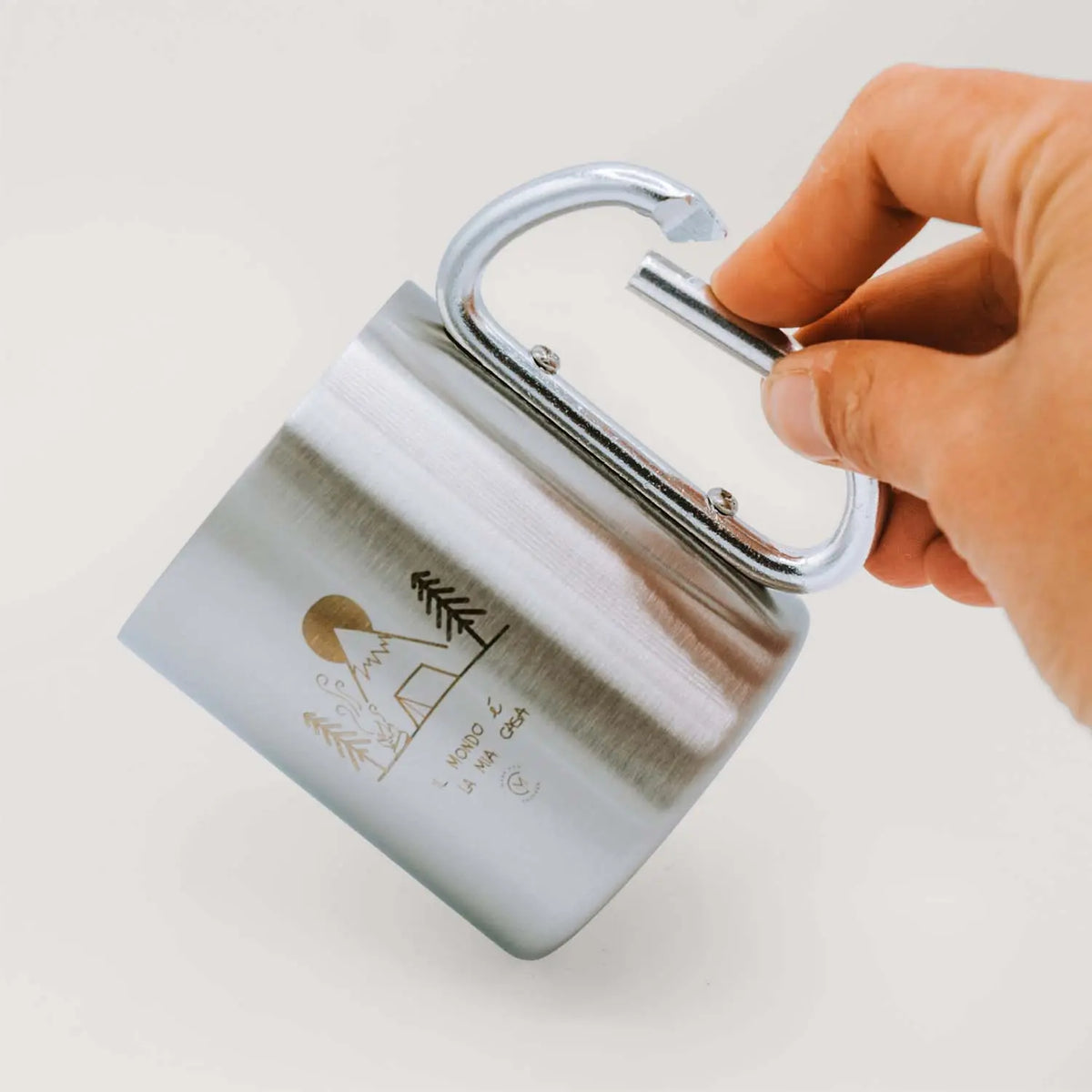 Tazza con moschettone in acciaio inossidabile Make You Greener