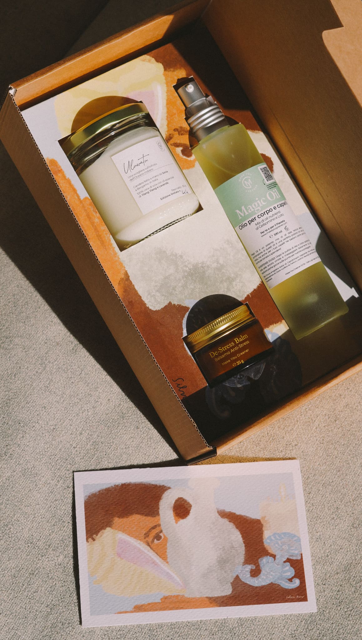 Cartolina illustrata dall'artista Silvia Bairo