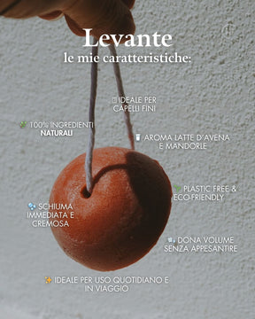 Shampoo solido per capelli fini Levante