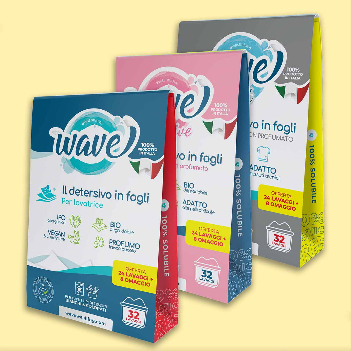 Detersivo ecologico per lavatrice in fogli