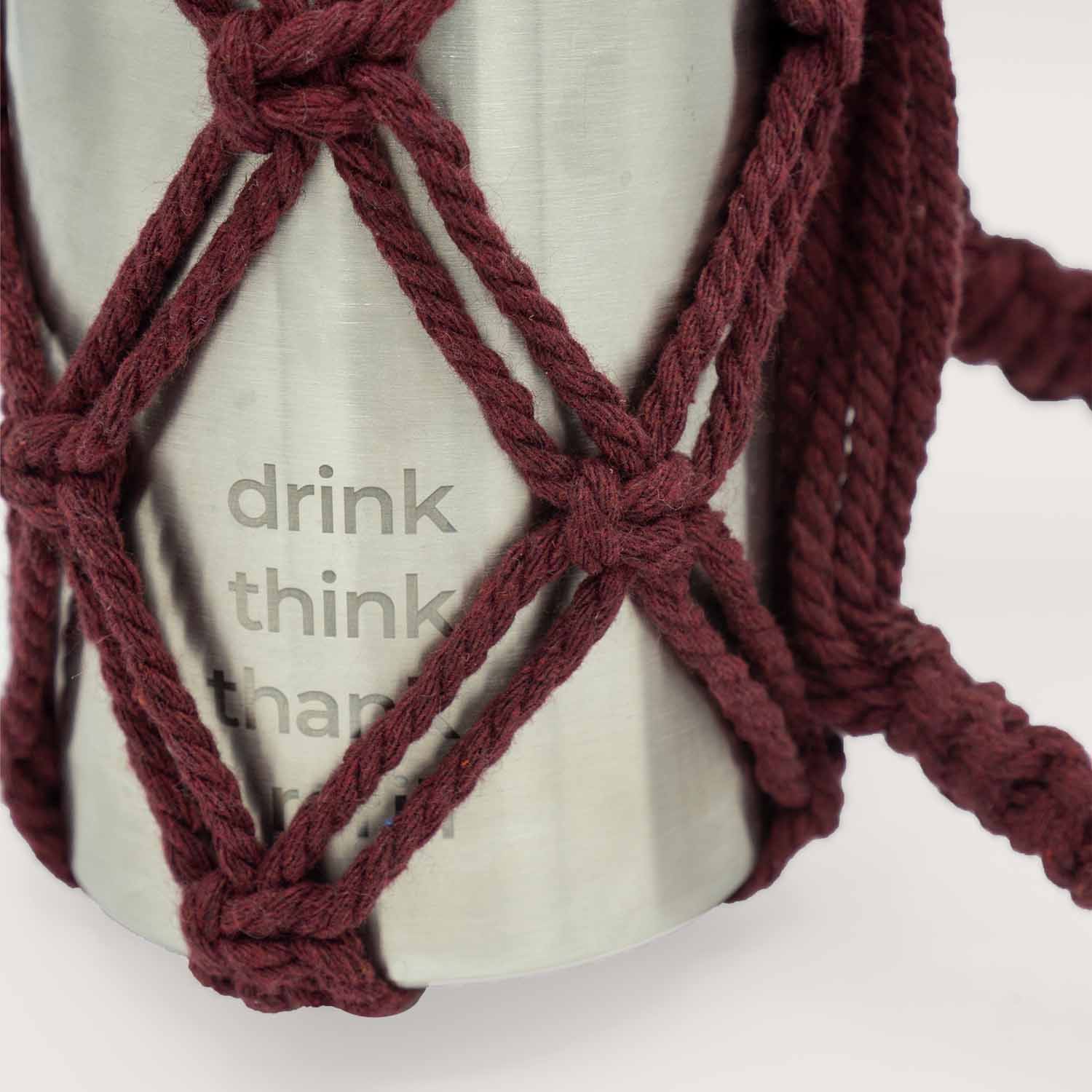 Porta borraccia macramé fatto a mano Make You Greener