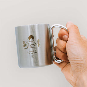 Tazza con moschettone in acciaio inossidabile